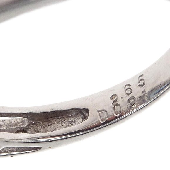 Ring 18KWG Silver Blue Topaz Diamond #52 Jewelry 155815 - Picture 8 of 8